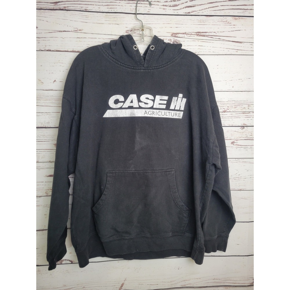 Case IH Hoodie Agriculture Tractor Farm Graphic Sweatshirt Black Mens XL